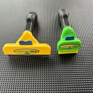 Small and Large Furminator Deshedding Brushes